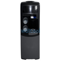 Fuente EMAX para garrafas, gris con negra. Agua fría y natural