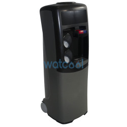 Bottled EMAX Water Cooler in grey/black. Hot and cold water