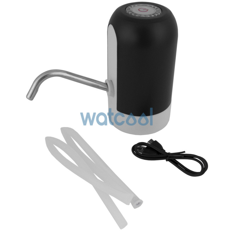 Automatic water pump with an adapter for water carafes and water bottles