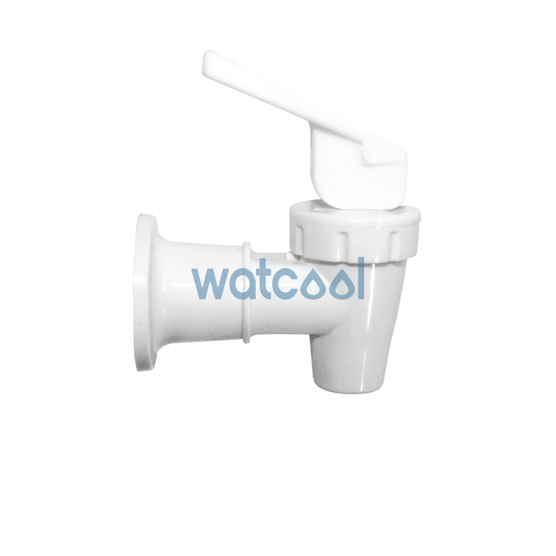 Grifo blanco con pestaña blanca para fuentes o dispensadores de agua