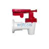 White tap with red security tab