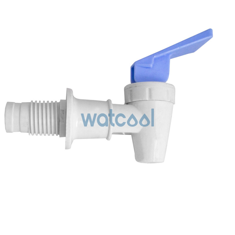 Robinet mâle blanc avec languette bleue